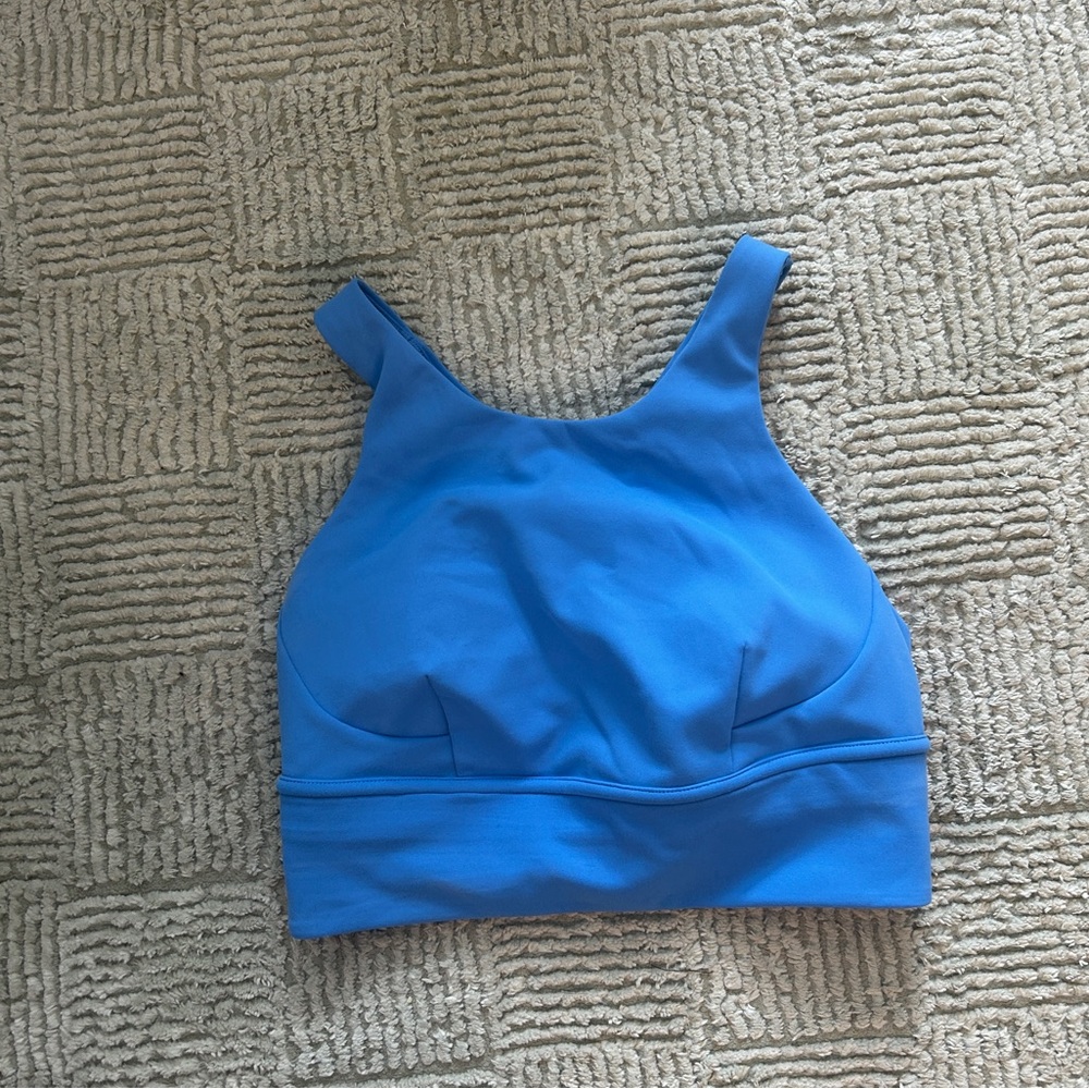 Lululemon Wunder Train Bra in Blue Nile